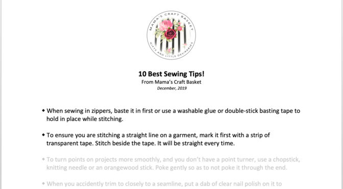 10 Best Sewing Tips